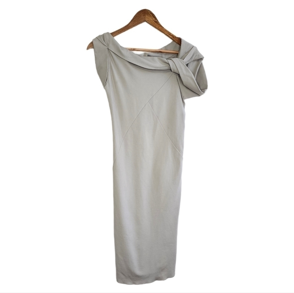 Armani dress Made in Italy gray midi short sleeve size XS